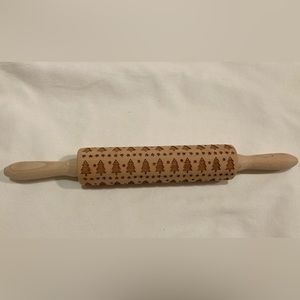 Christmas Tree Rolling Pin Wooden